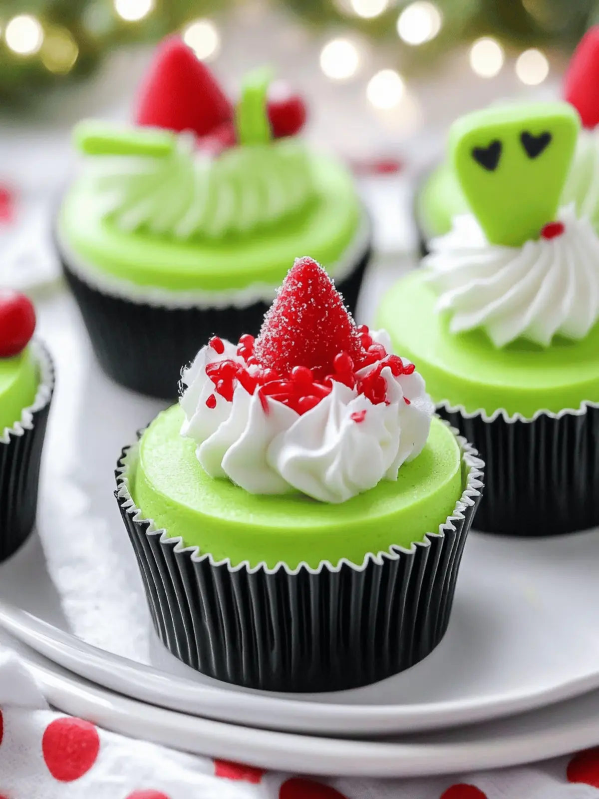Grinch Mini Cheesecakes