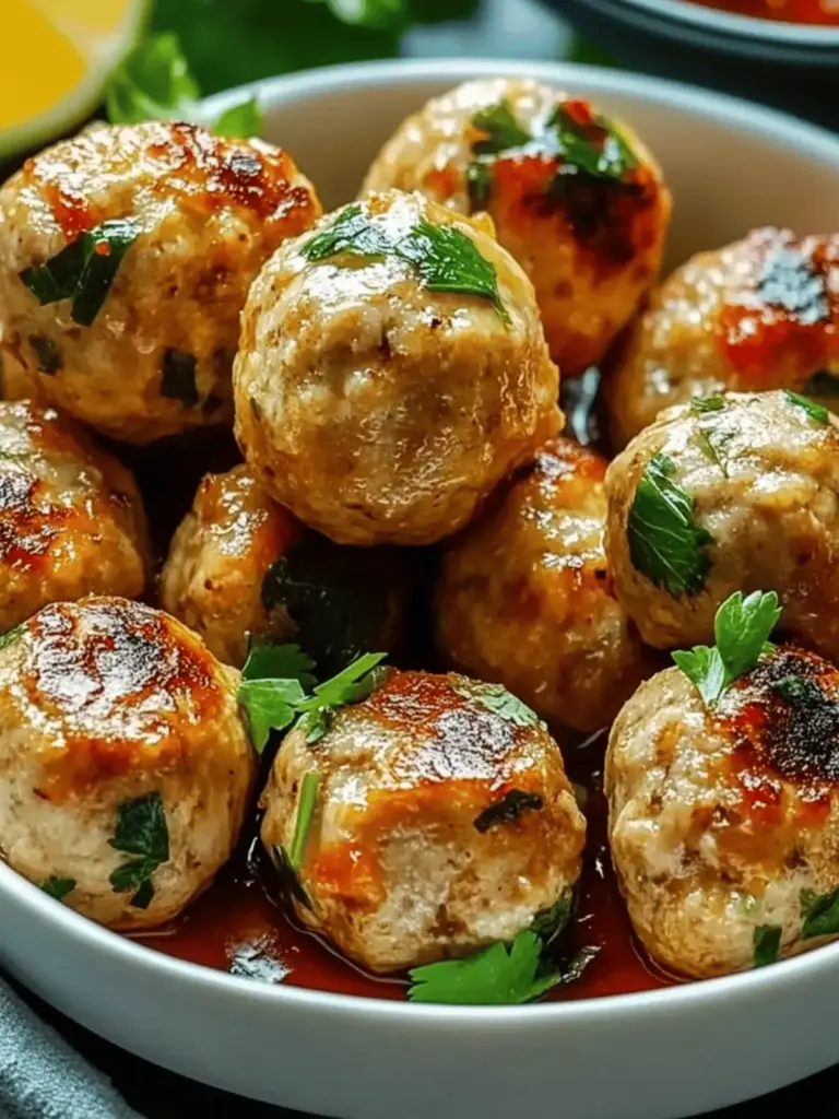 Thai Baked Chicken Meatballs