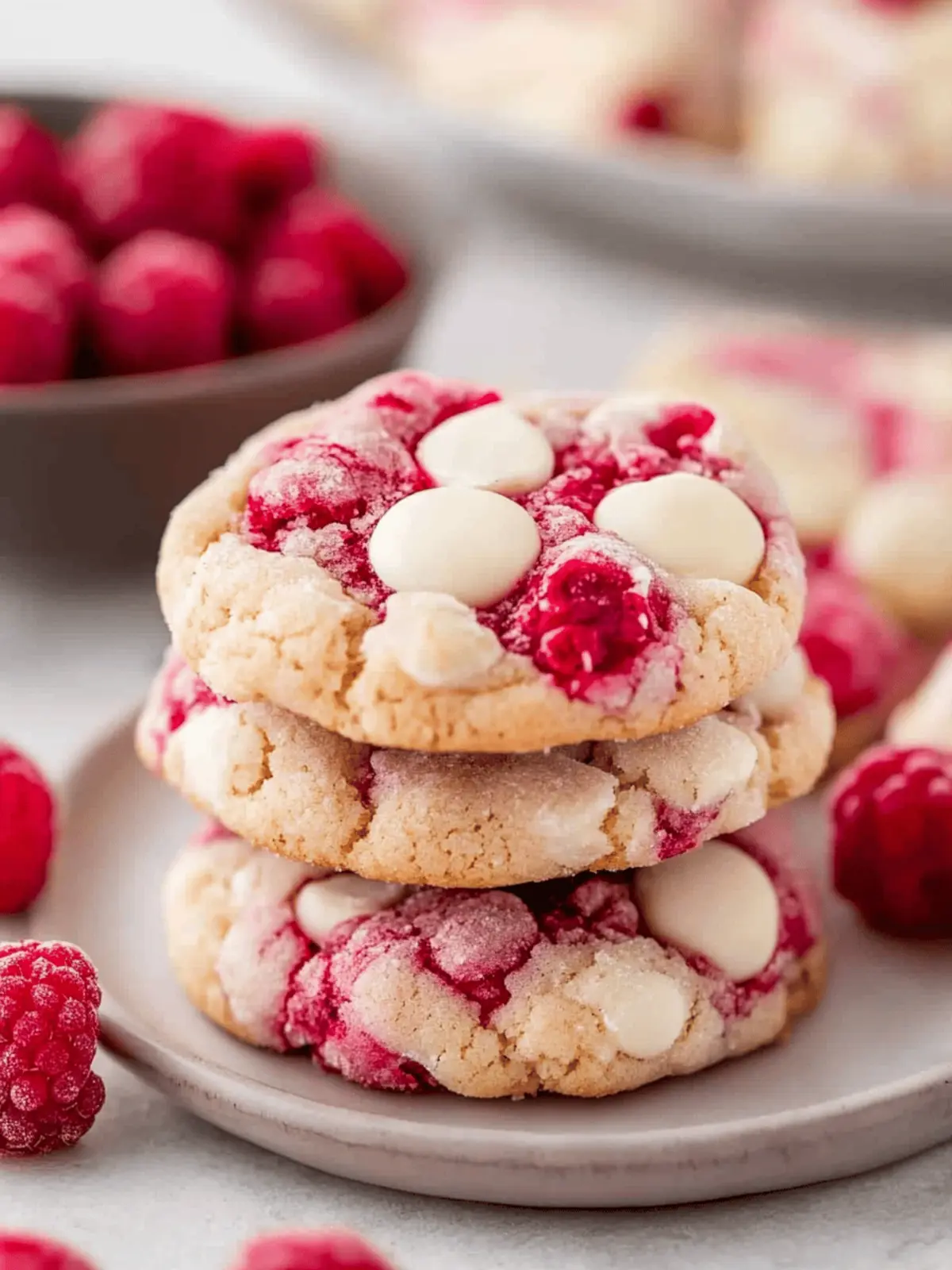 White Chocolate Raspberry Cookies