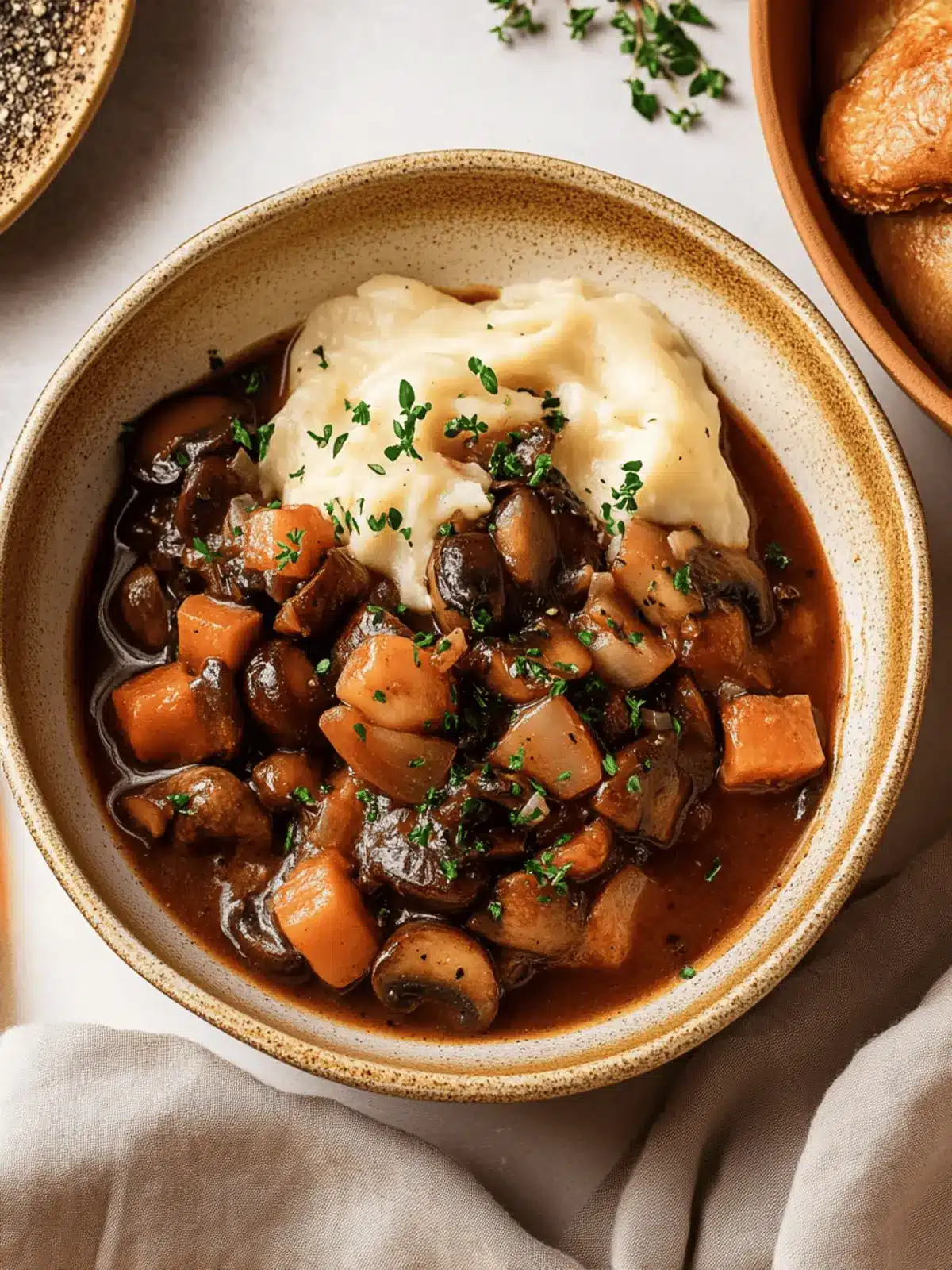 Mushroom Bourguignon