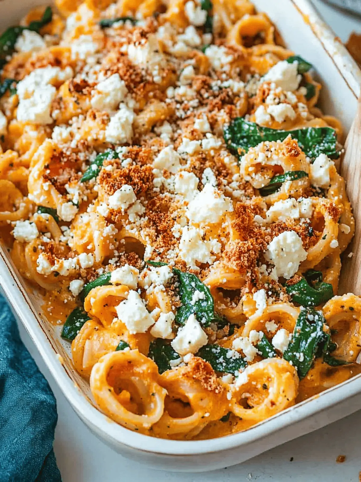 Pumpkin Feta Pasta