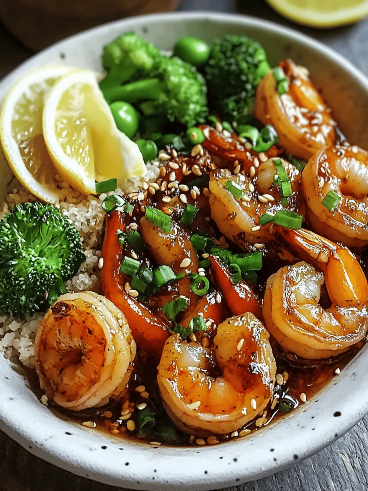 Honey Garlic Shrimp Bowls