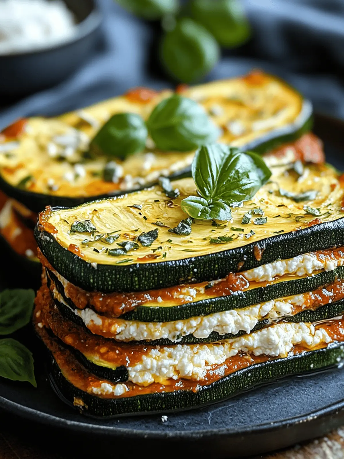 Layered Zucchini Ricotta Melts