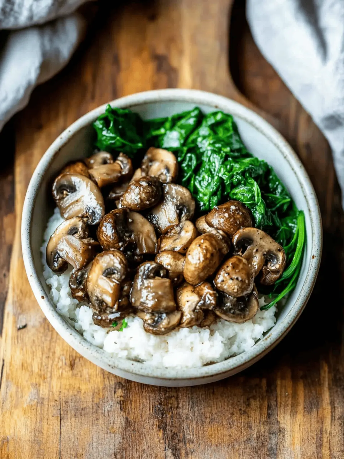 Creamy Miso Mushrooms