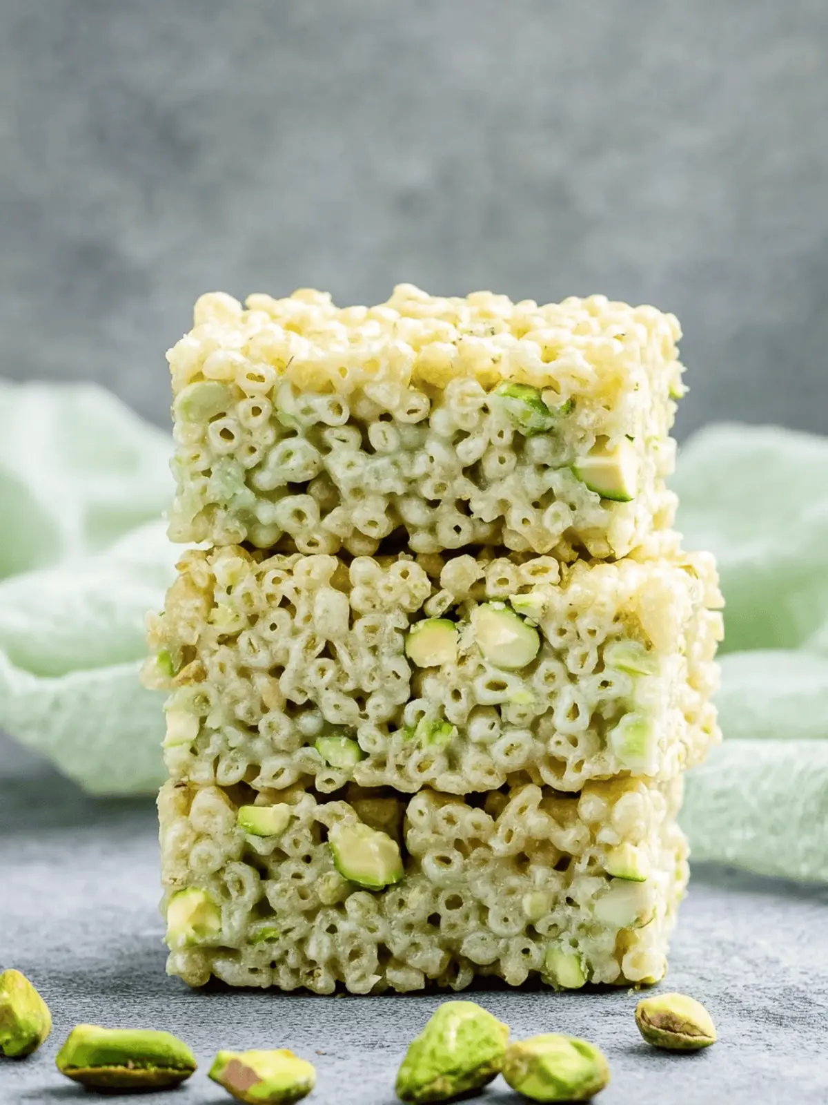 Pistachio Rice Krispie Treats