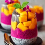 Mango and Dragon Fruit Chia Pudding