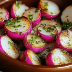 Garlic Herb Roasted Radishes