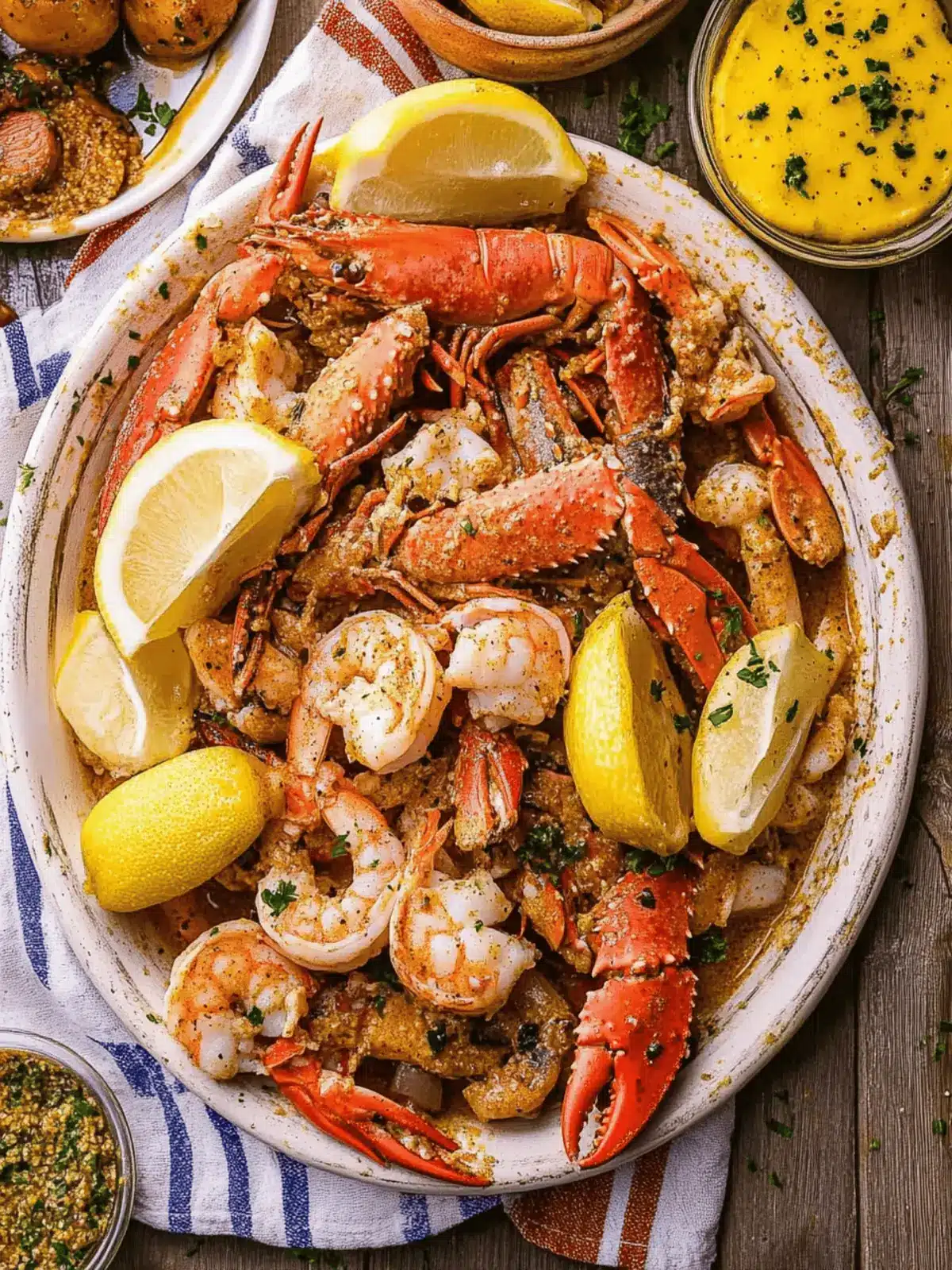 Cajun Seafood Boil with Garlic Butter Sauce