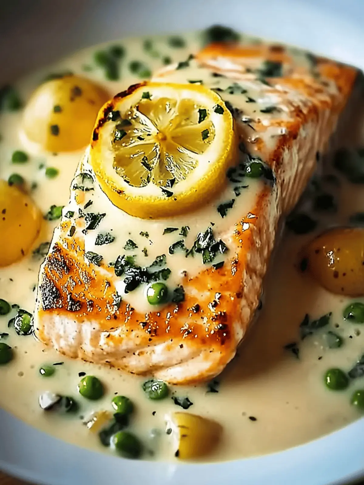 Creamy Lemon Salmon Piccata