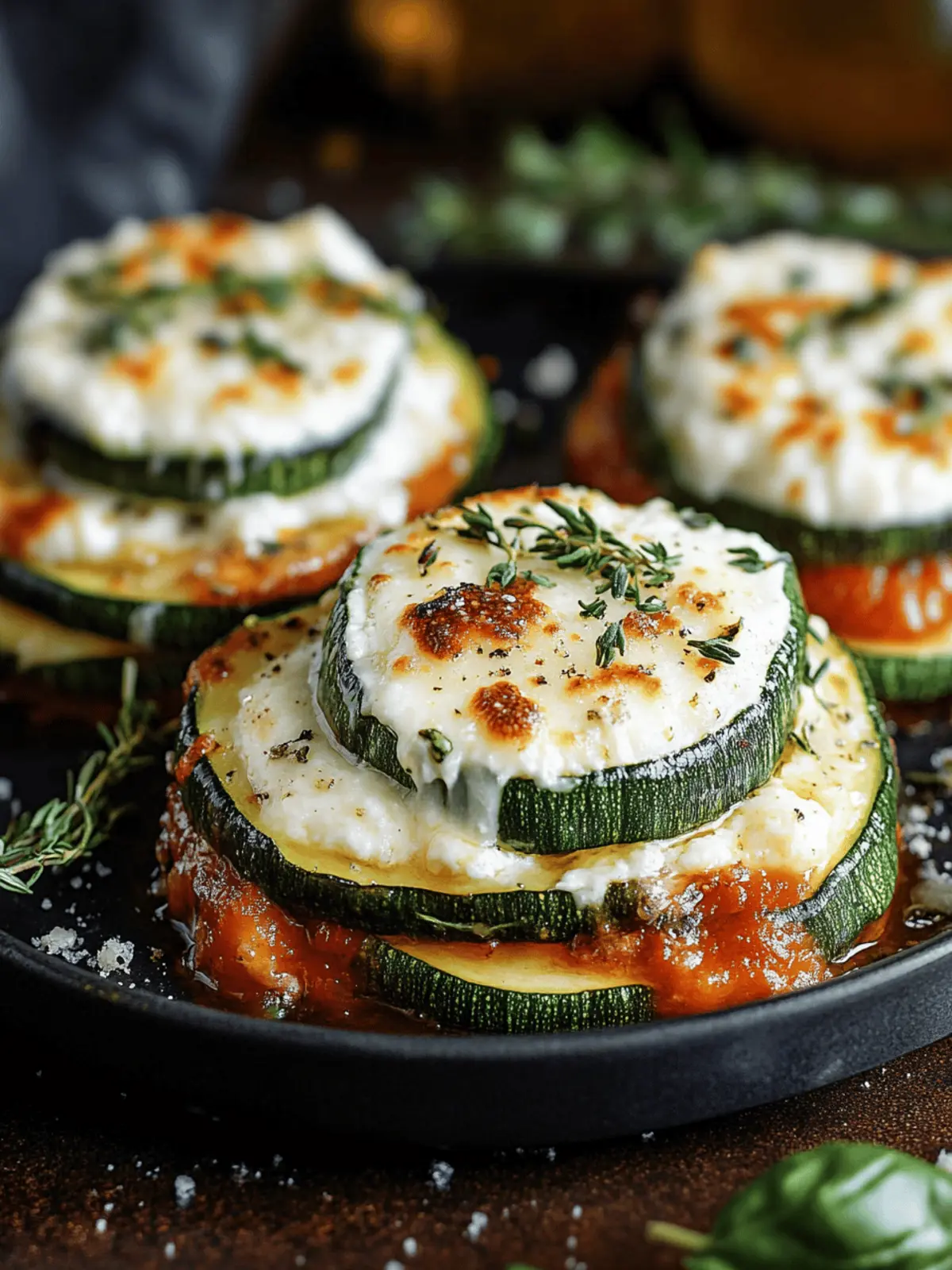 Layered Zucchini Ricotta Melts