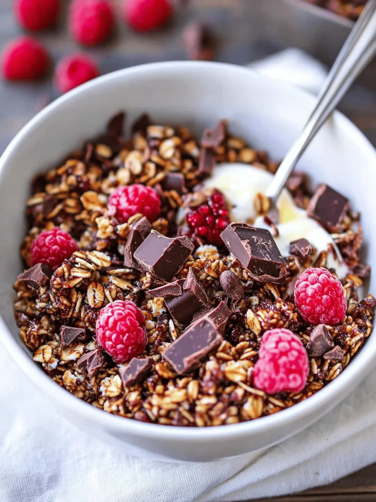 Raspberry Chocolate Chunk Granola