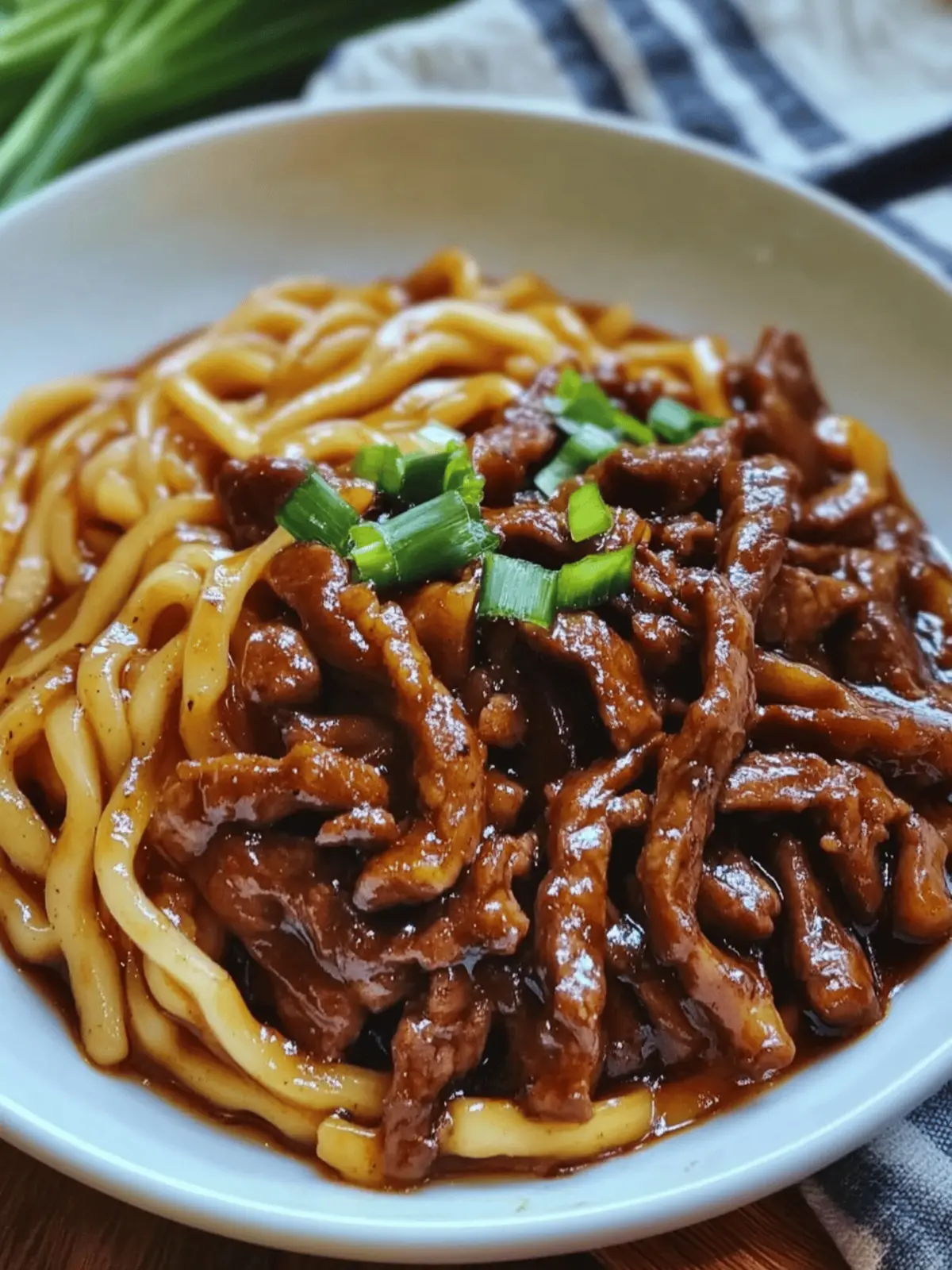 Black Pepper Beef Udon