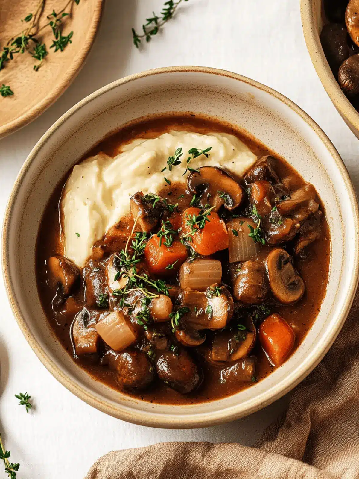 Mushroom Bourguignon