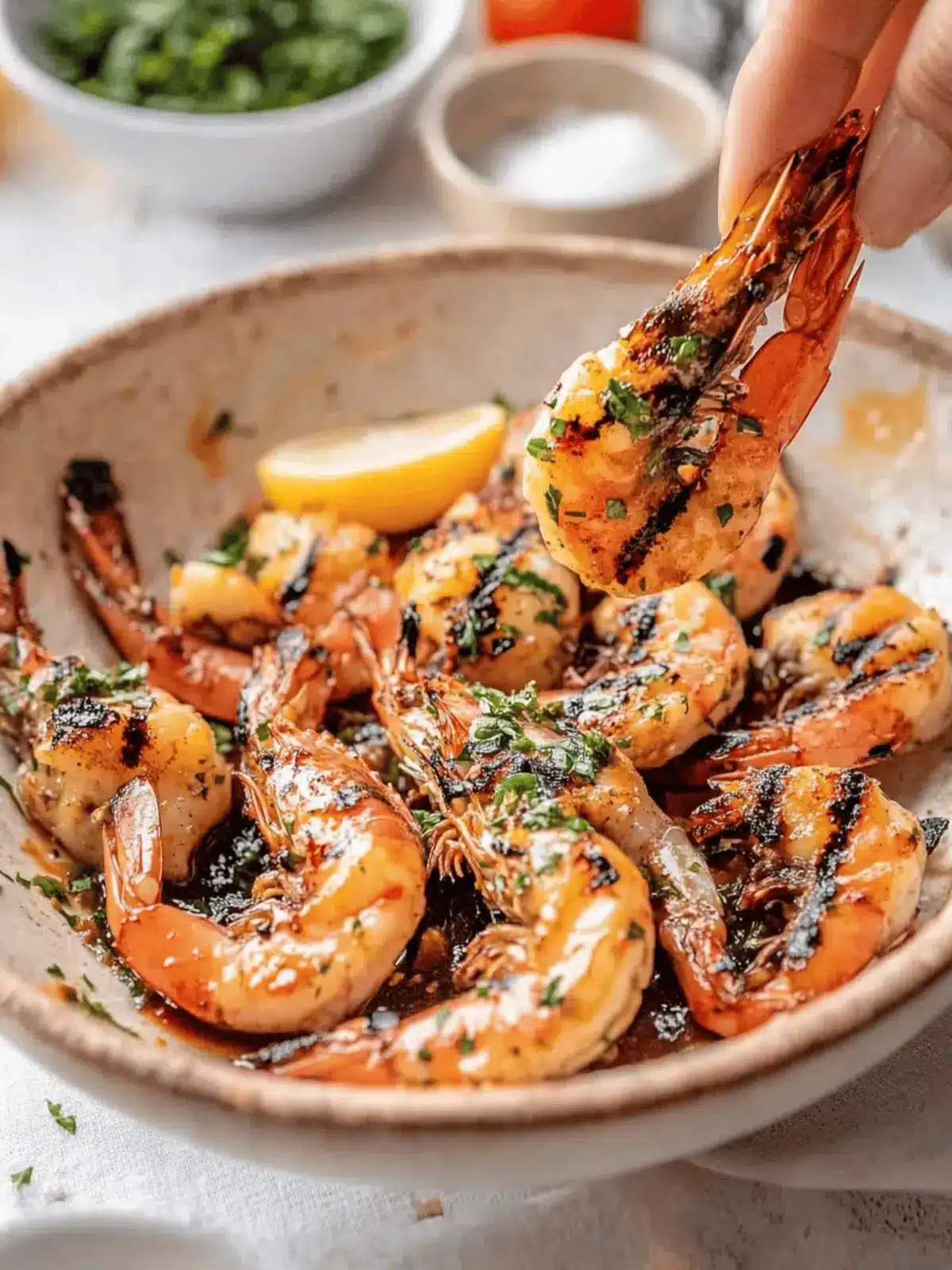 BBQ Grilled Prawns