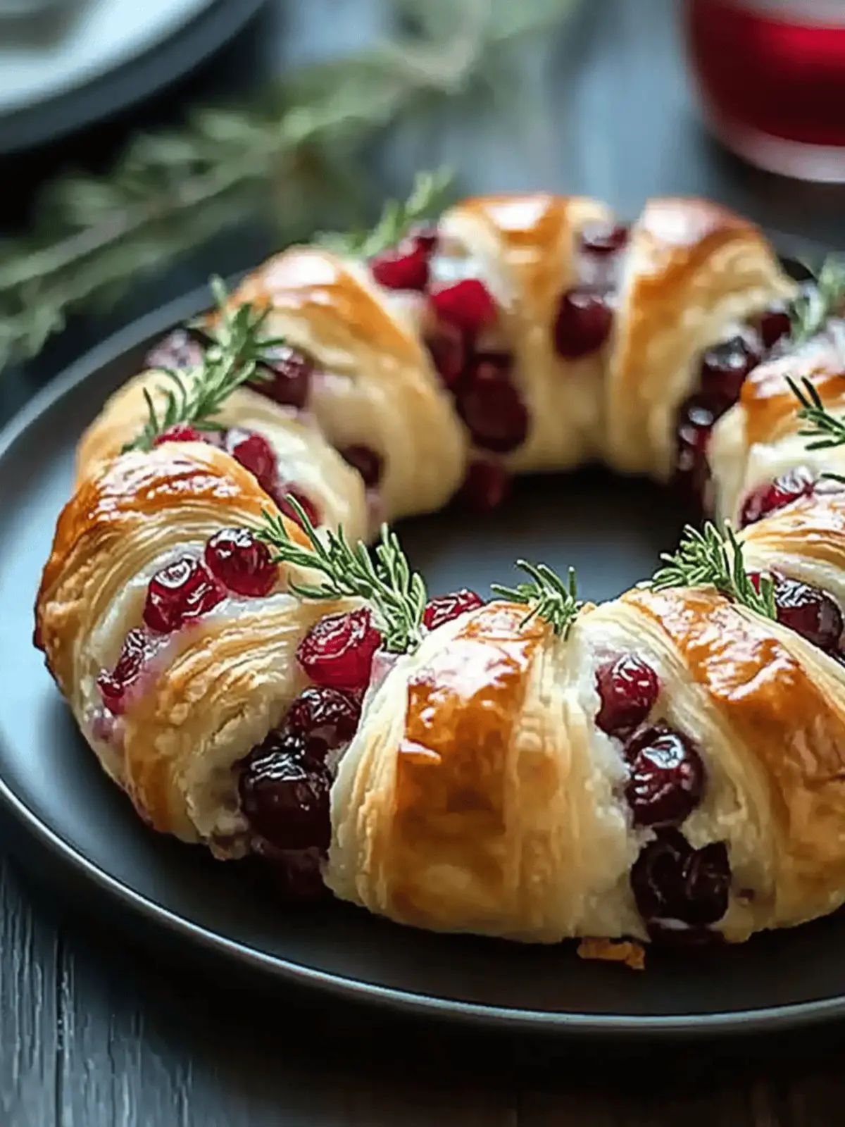 Turkey Cranberry Crescent Ring