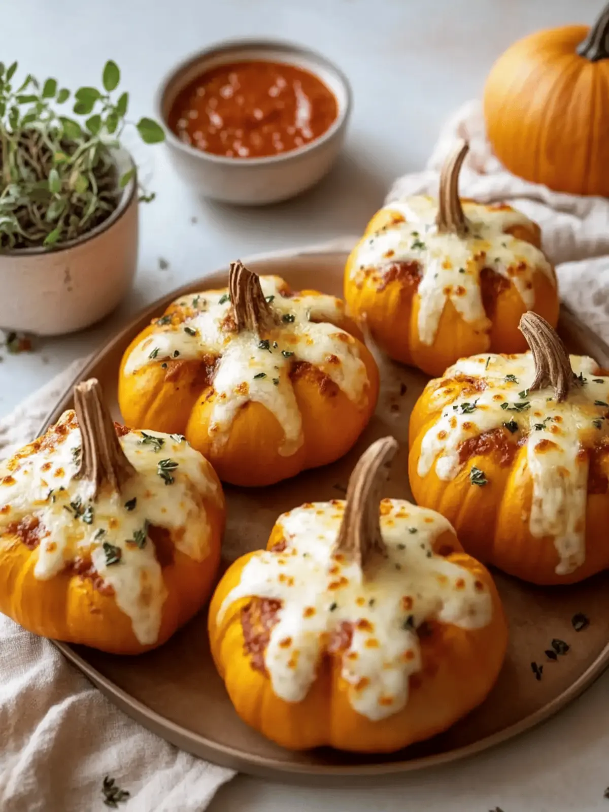 Pizza-Stuffed Pumpkins
