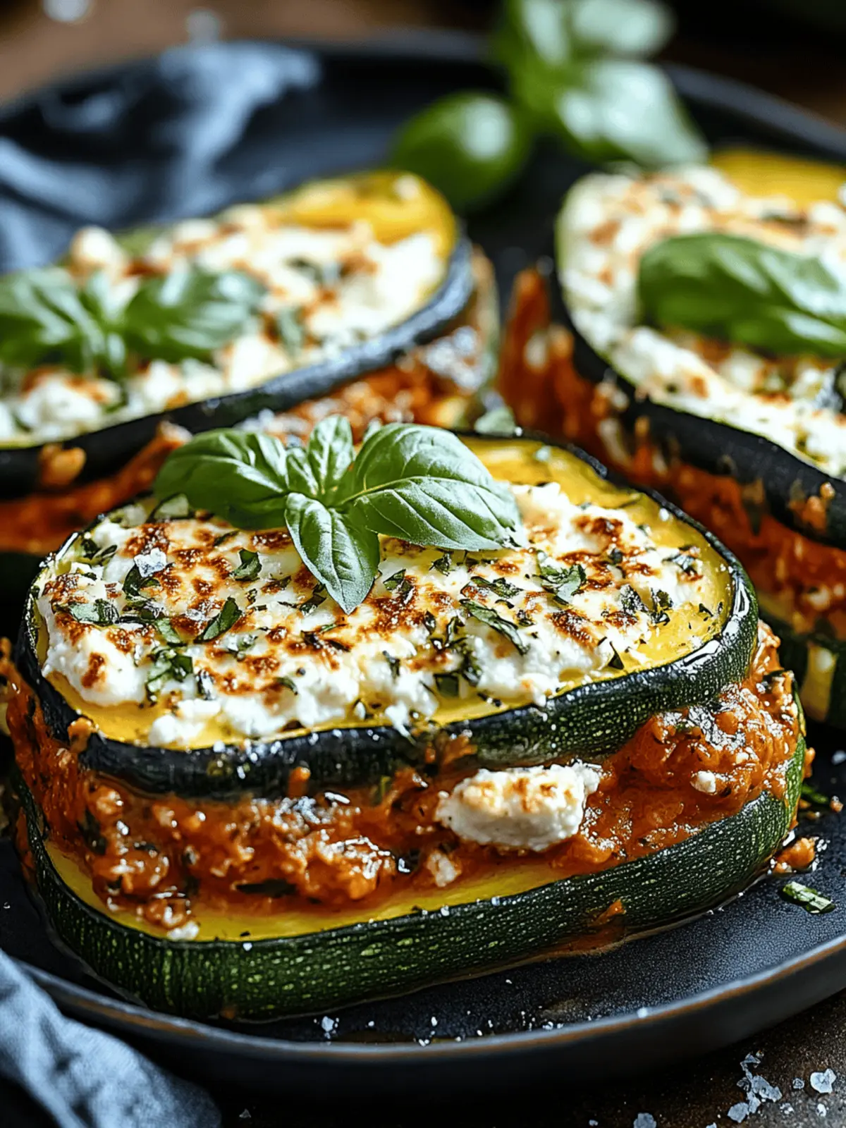Layered Zucchini Ricotta Melts