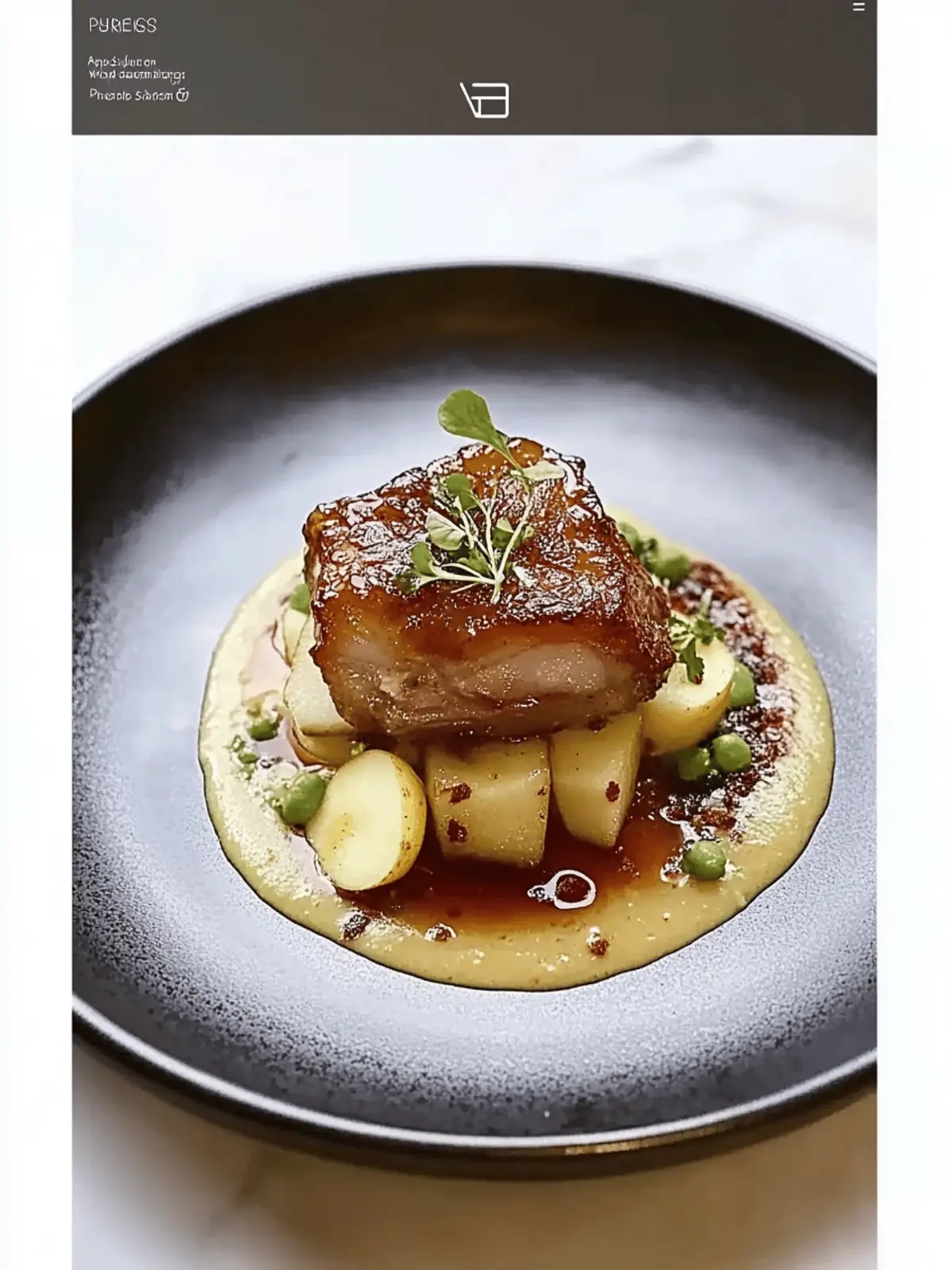 Pork Belly with Apple Purée & Jus