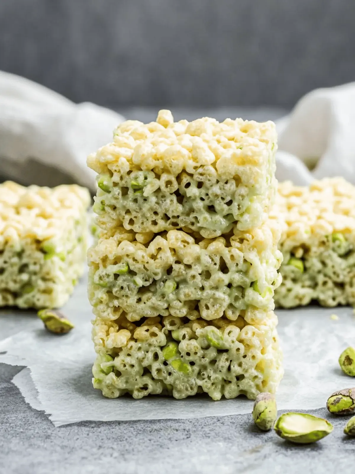 Pistachio Rice Krispie Treats