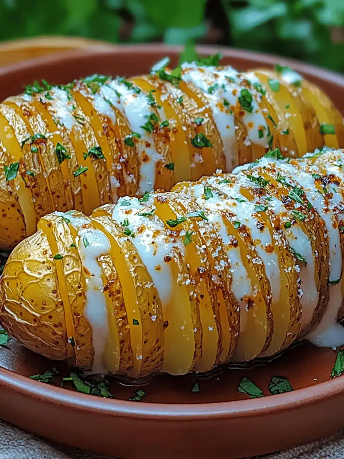 Garlic Butter Hasselback Potatoes
