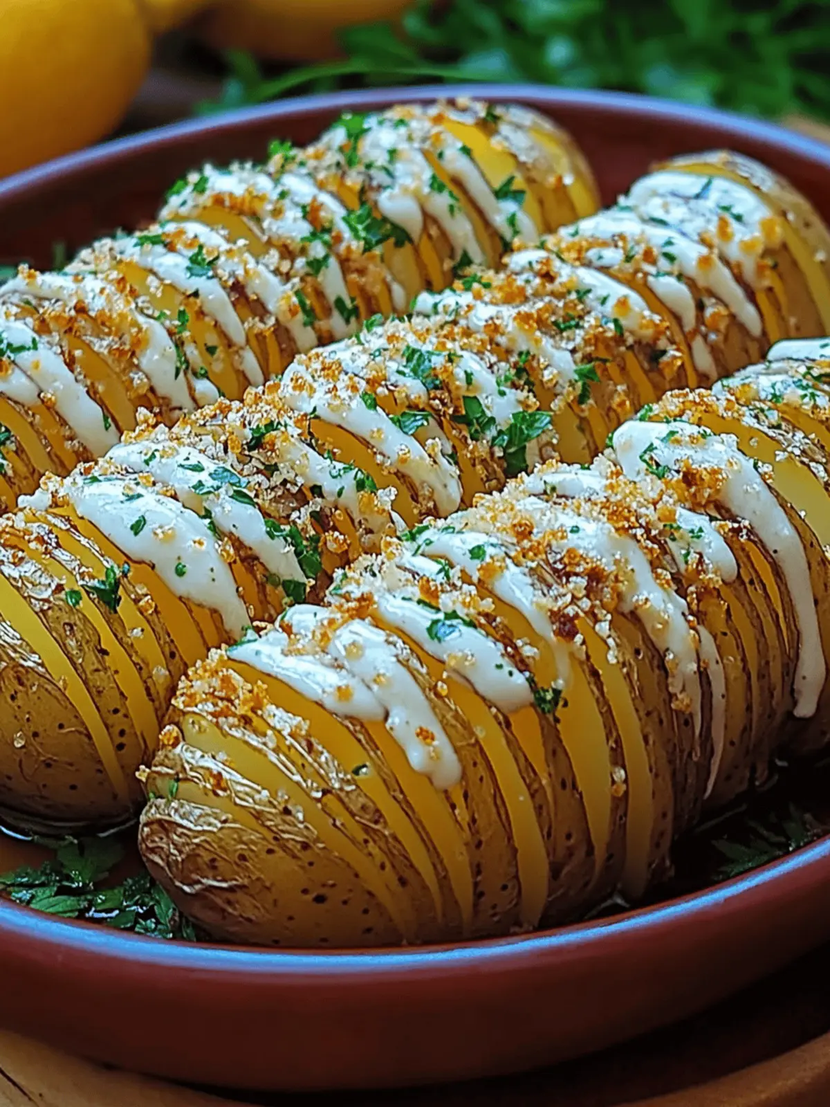 Garlic Butter Hasselback Potatoes