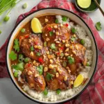Spicy Thai Peanut Butter Chicken Thighs