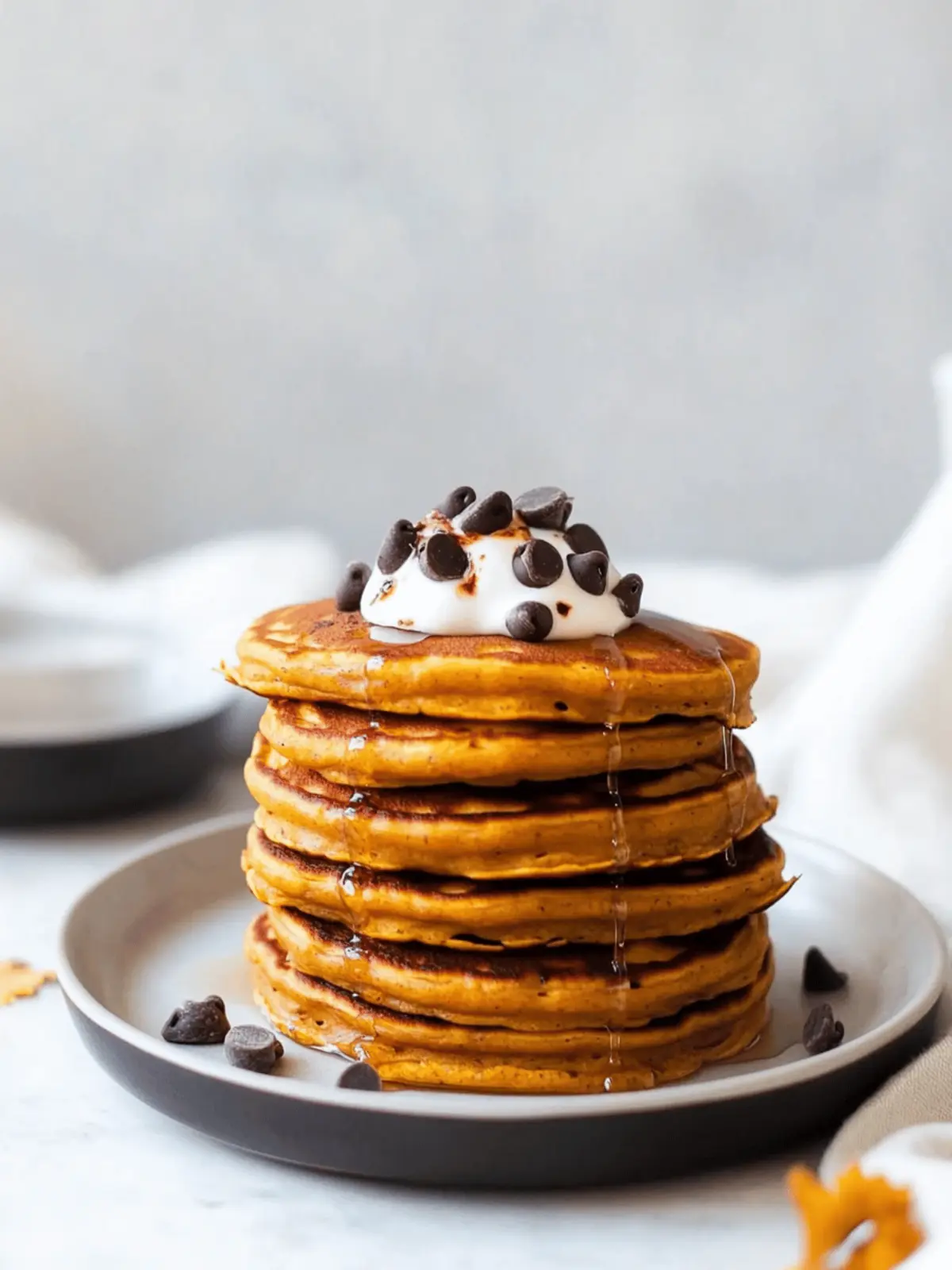 Pumpkin Chocolate Chip Pancakes