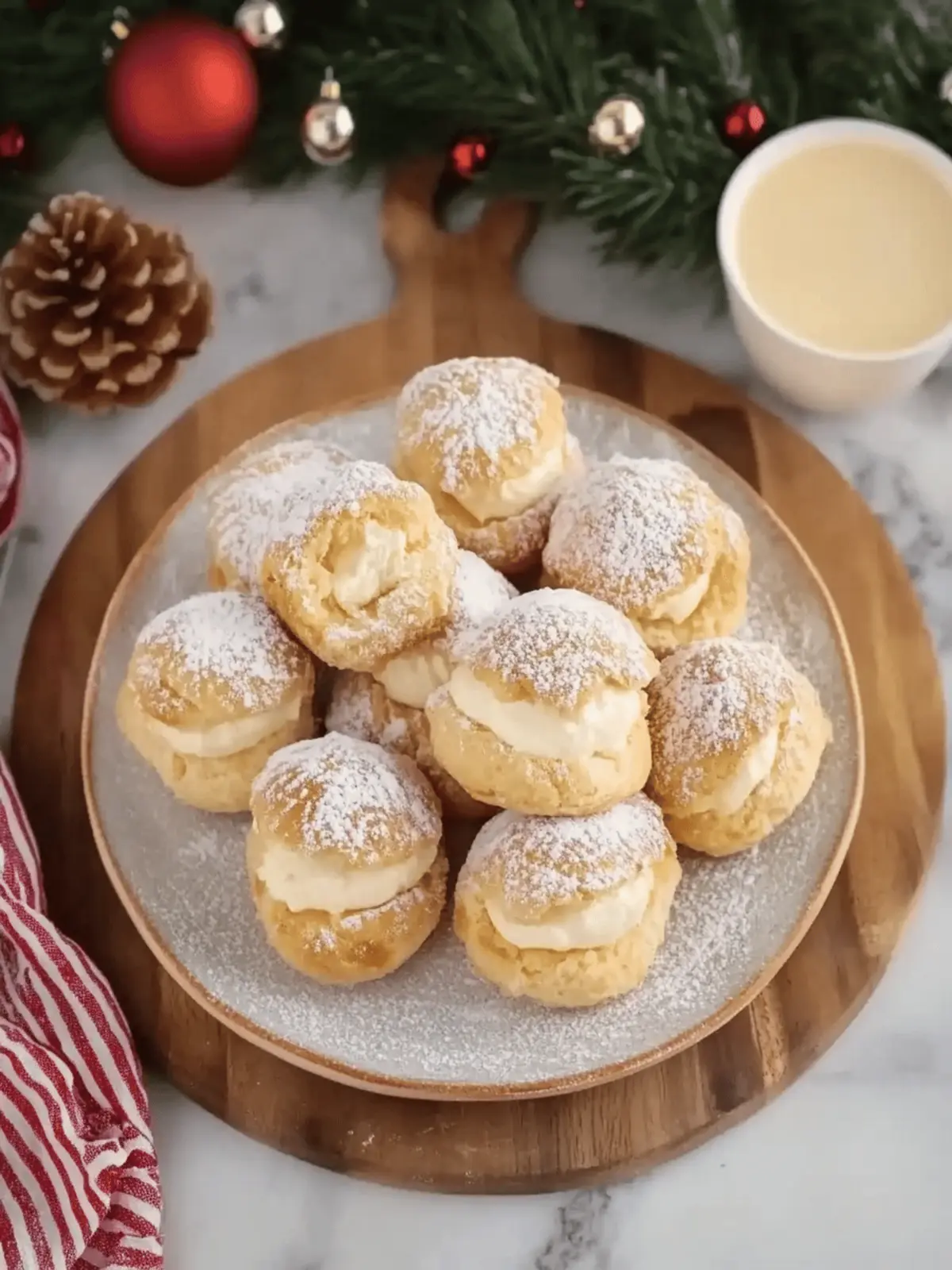 Eggnog Cream Puffs