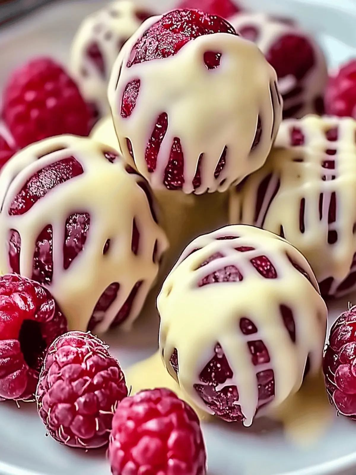 White Chocolate Raspberry Cheesecake Balls