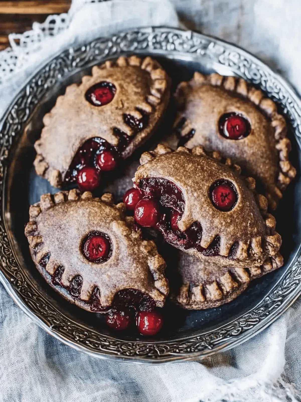 Halloween Chocolate Cherry Hand Pies