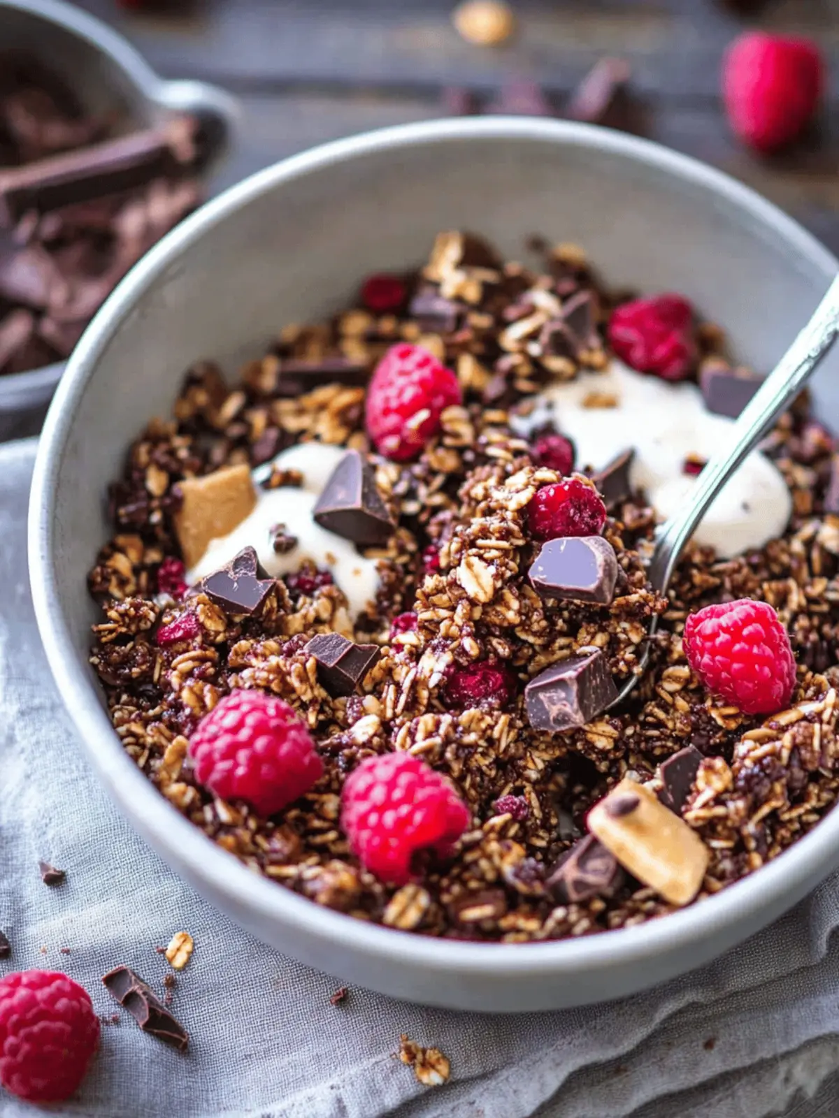 Raspberry Chocolate Chunk Granola