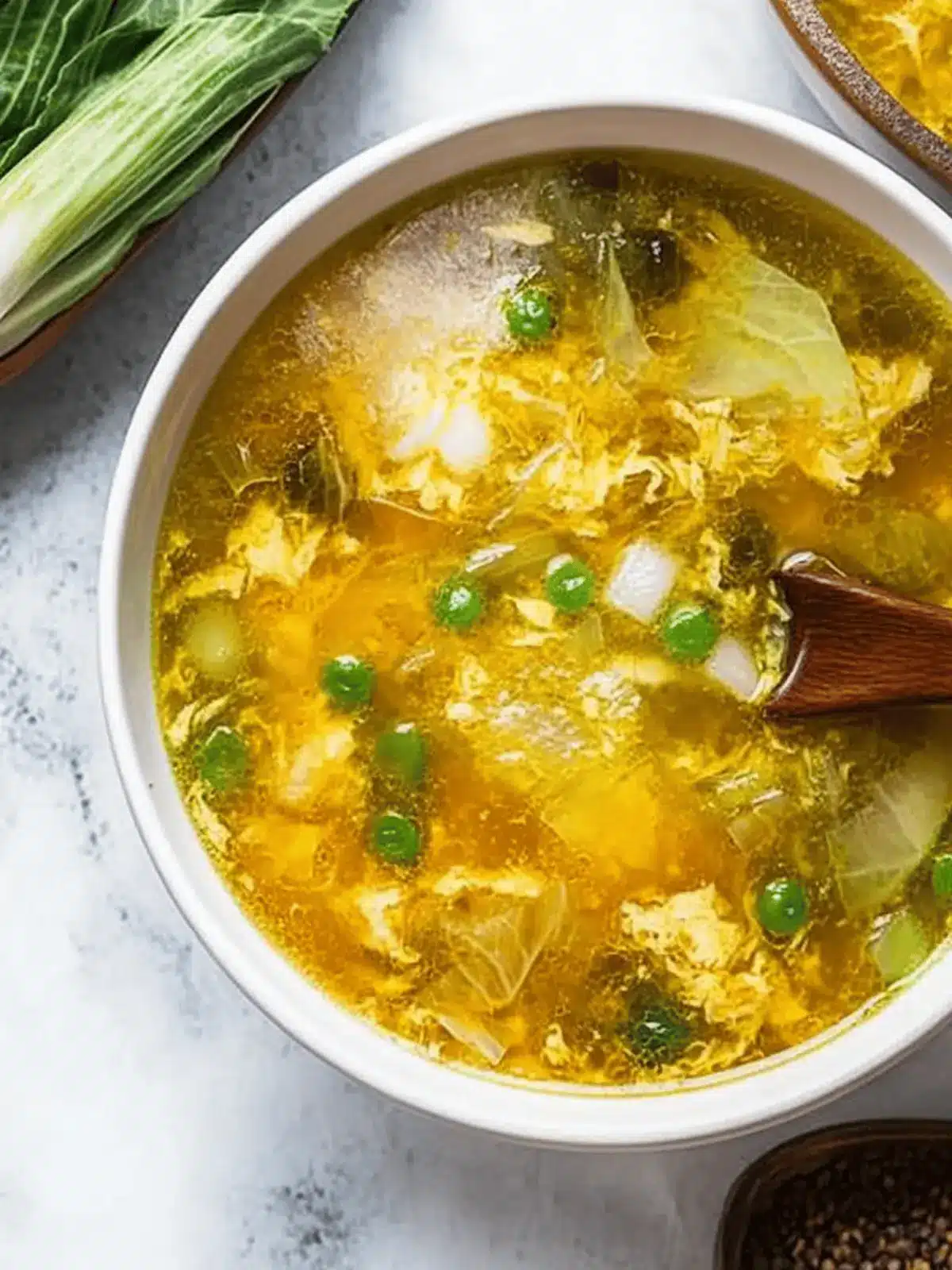 Napa Cabbage Egg Drop Soup