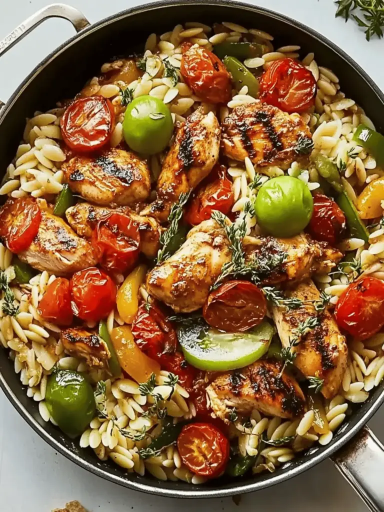 One-Pot Shawarma Chicken and Orzo Skillet
