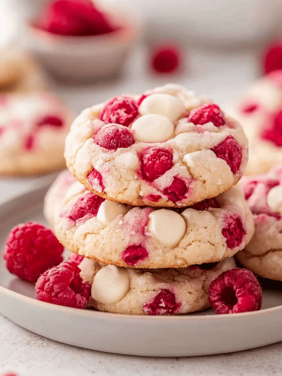 White Chocolate Raspberry Cookies