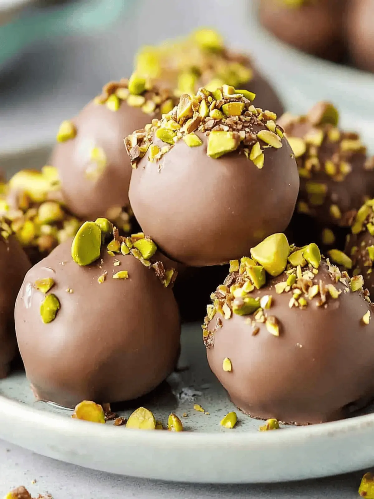 Pistachio Ganache Truffles