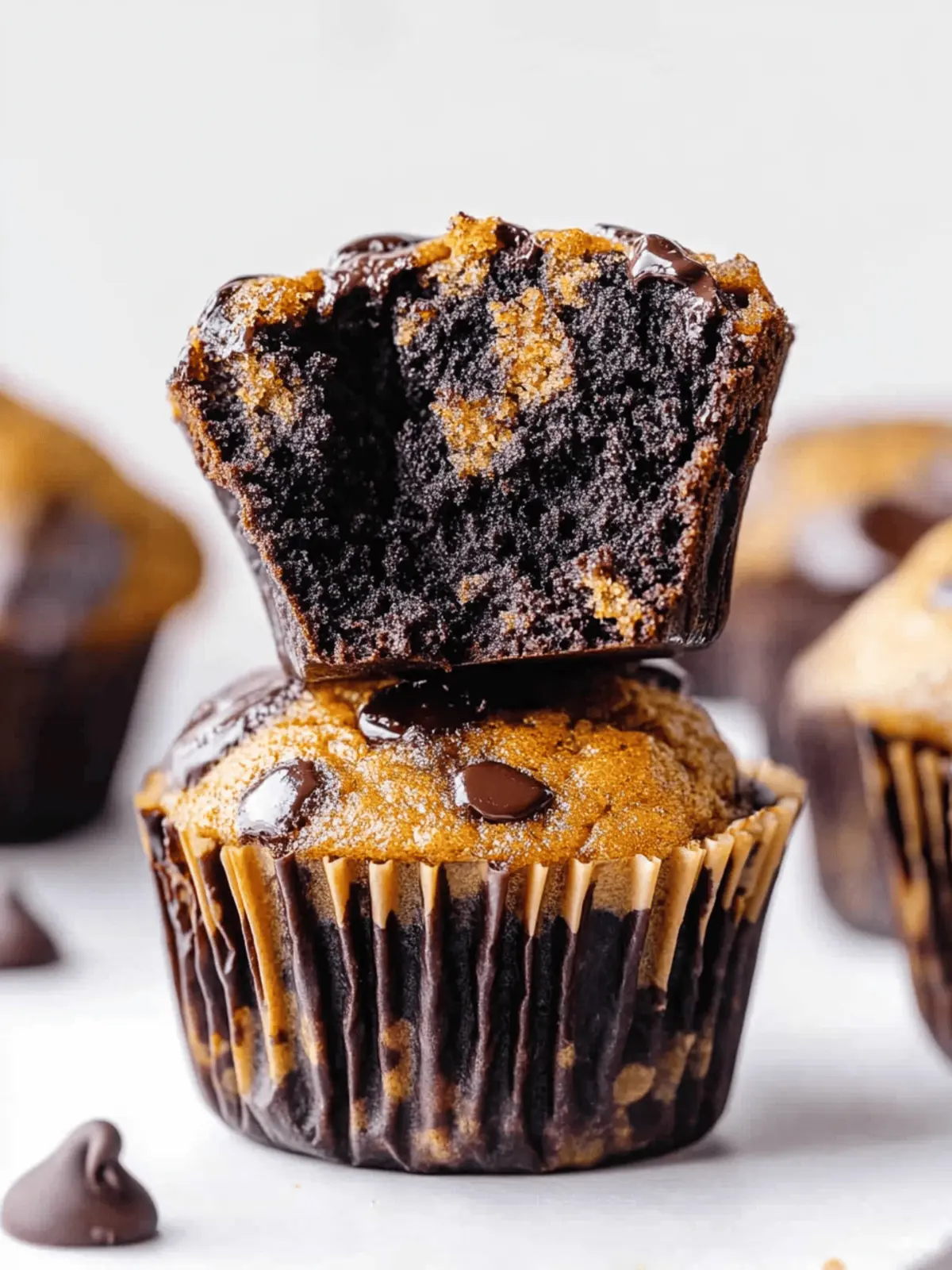 Double Chocolate Pumpkin Muffins