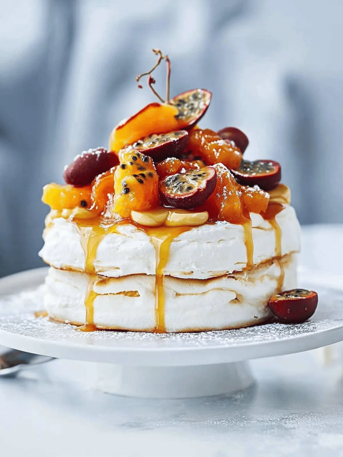 Gingerbread & Passionfruit Caramel Pav