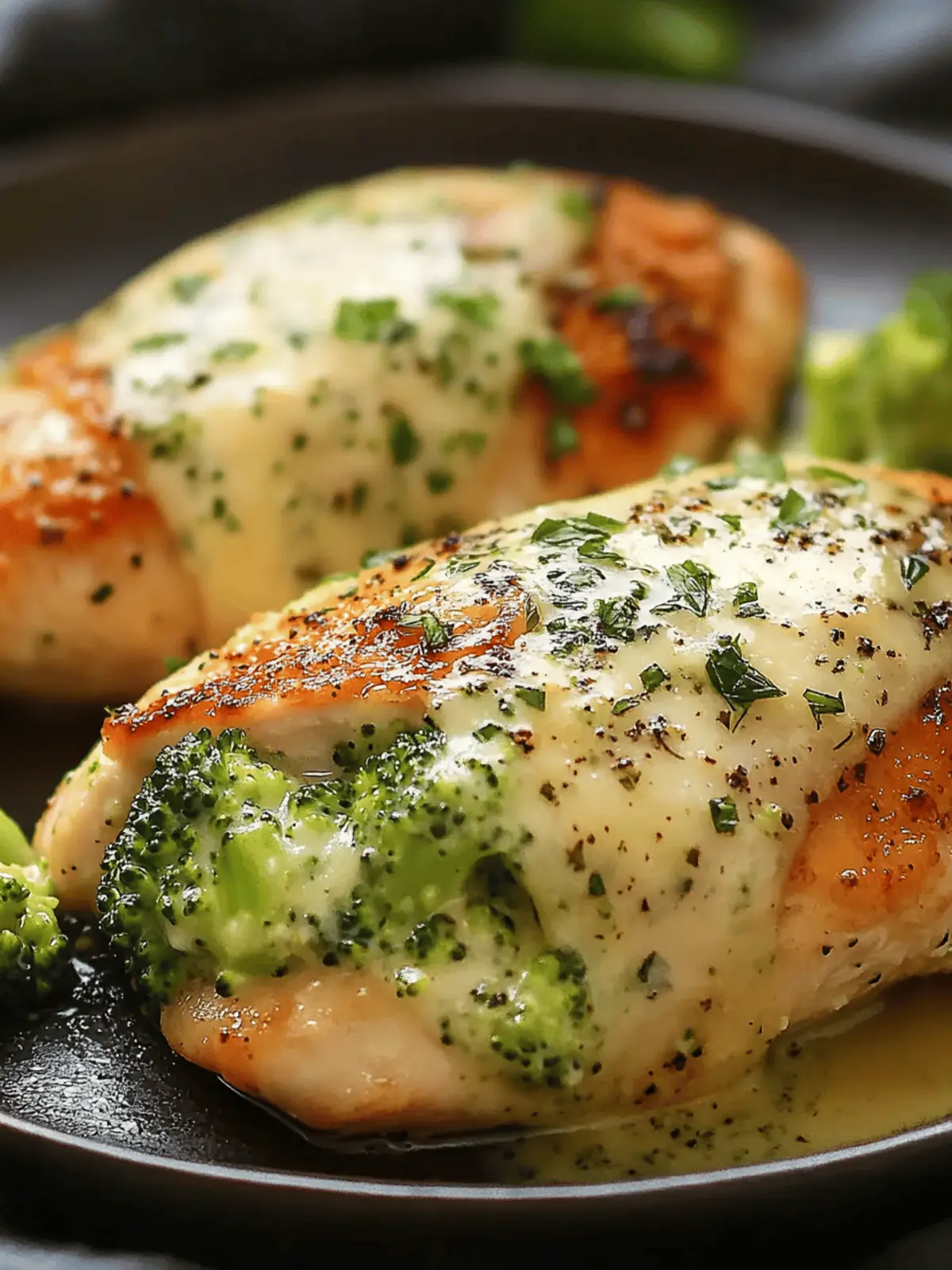 Broccoli stuffed chicken breast