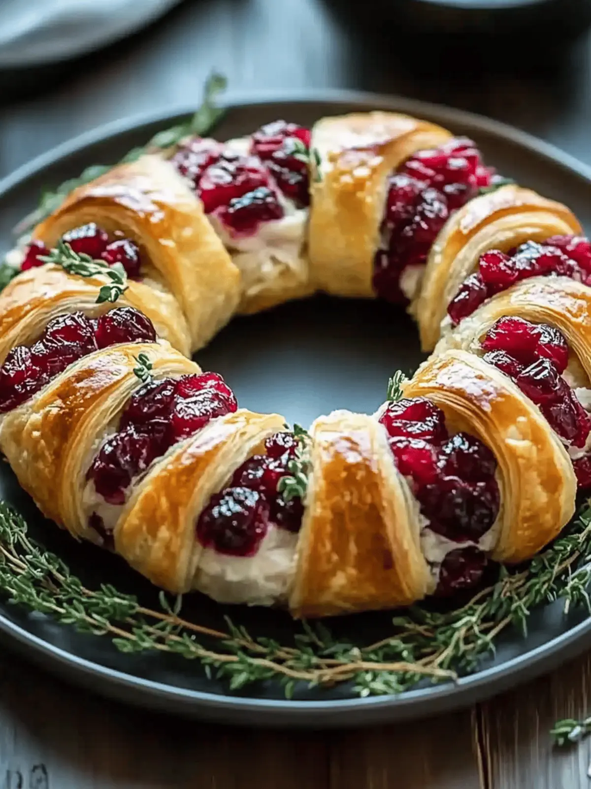 Turkey Cranberry Crescent Ring