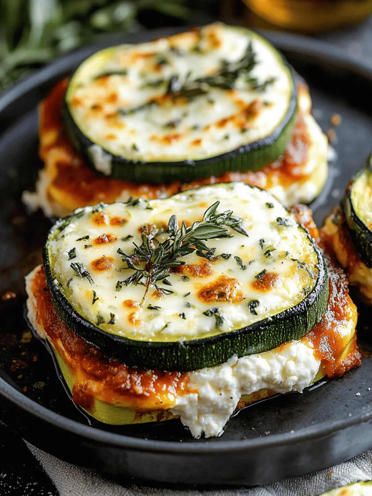 Layered Zucchini Ricotta Melts