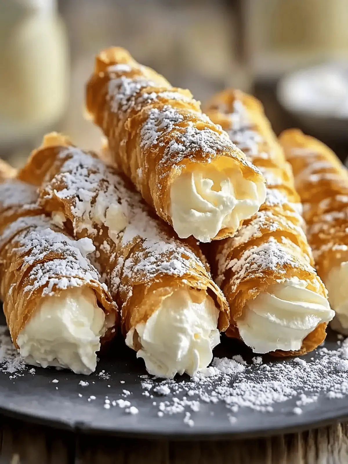 Italian Cream-Filled Cannoncini