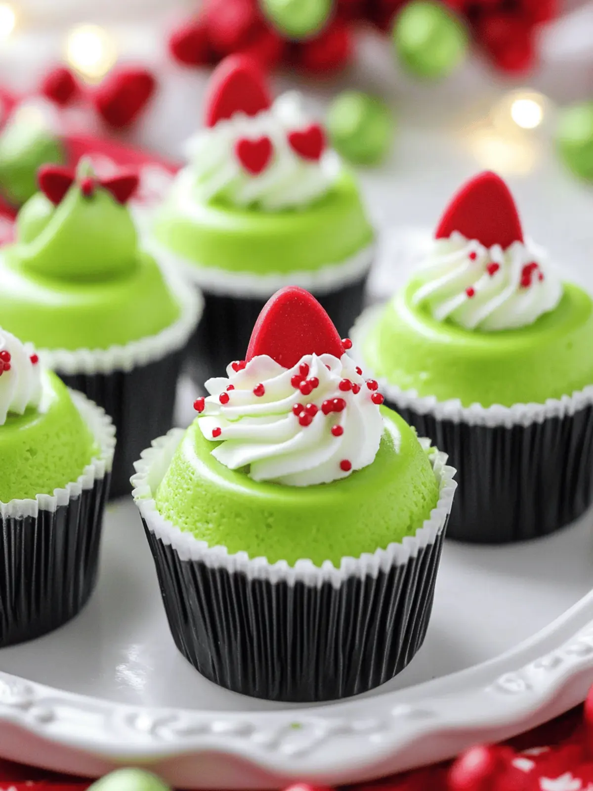 Grinch Mini Cheesecakes