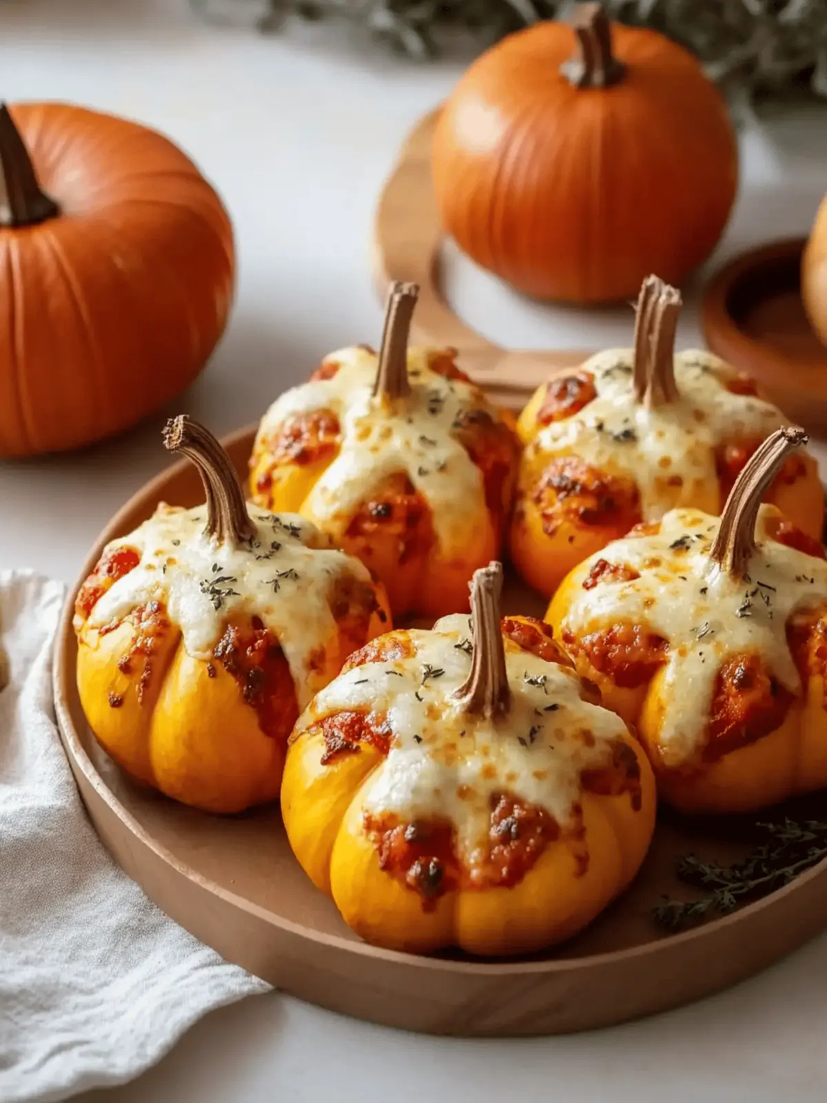 Pizza-Stuffed Pumpkins