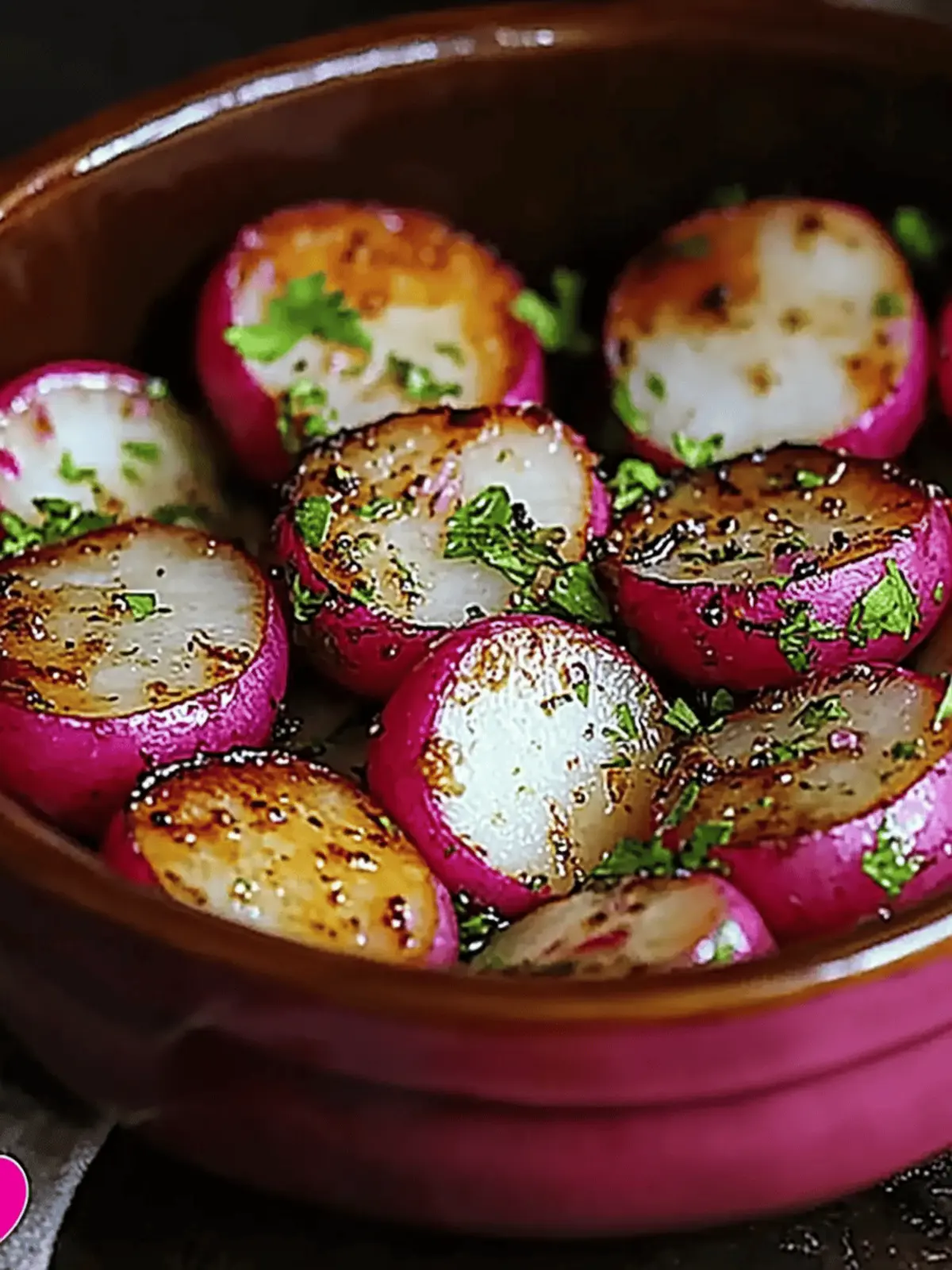 Garlic Herb Roasted Radishes