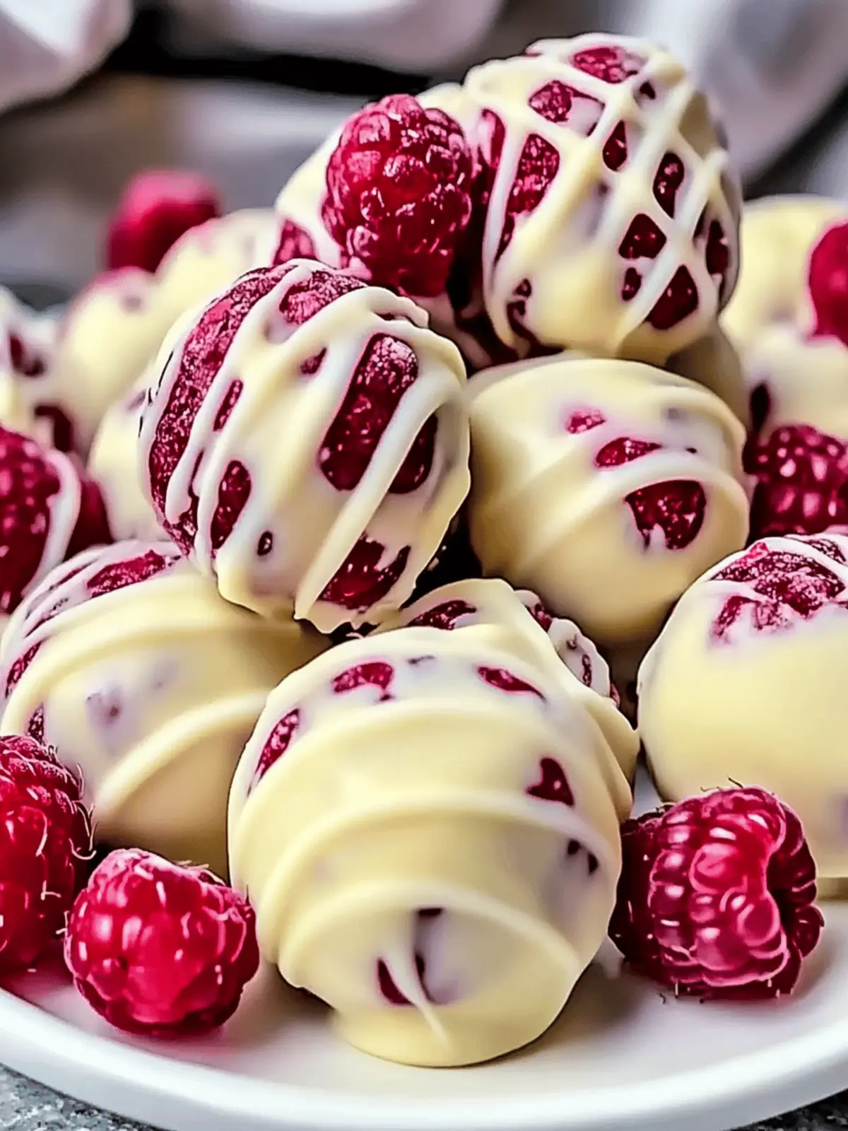 White Chocolate Raspberry Cheesecake Balls
