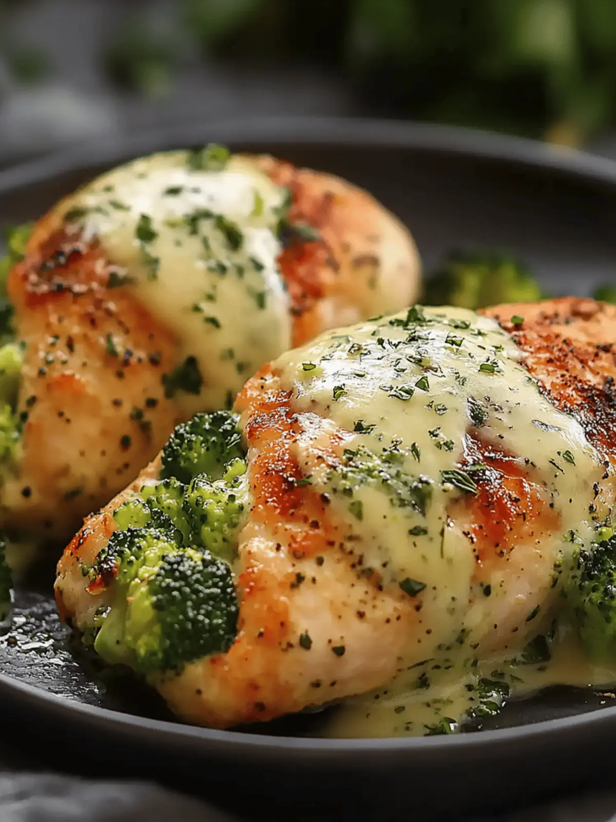 Broccoli stuffed chicken breast