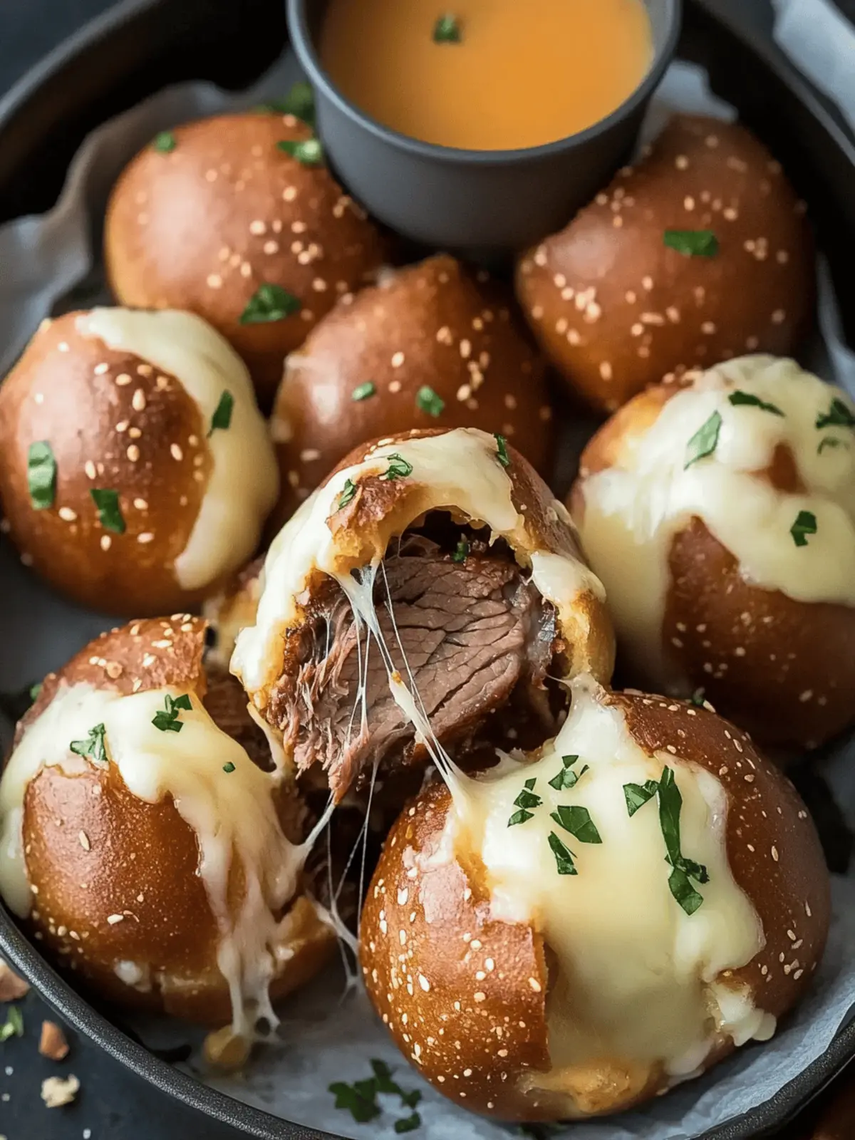 Smoked Brisket Beer Cheese Bombs