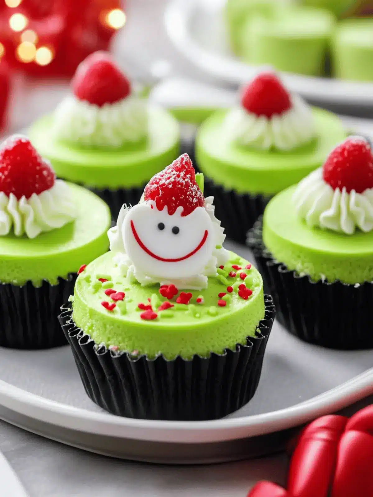 Grinch Mini Cheesecakes