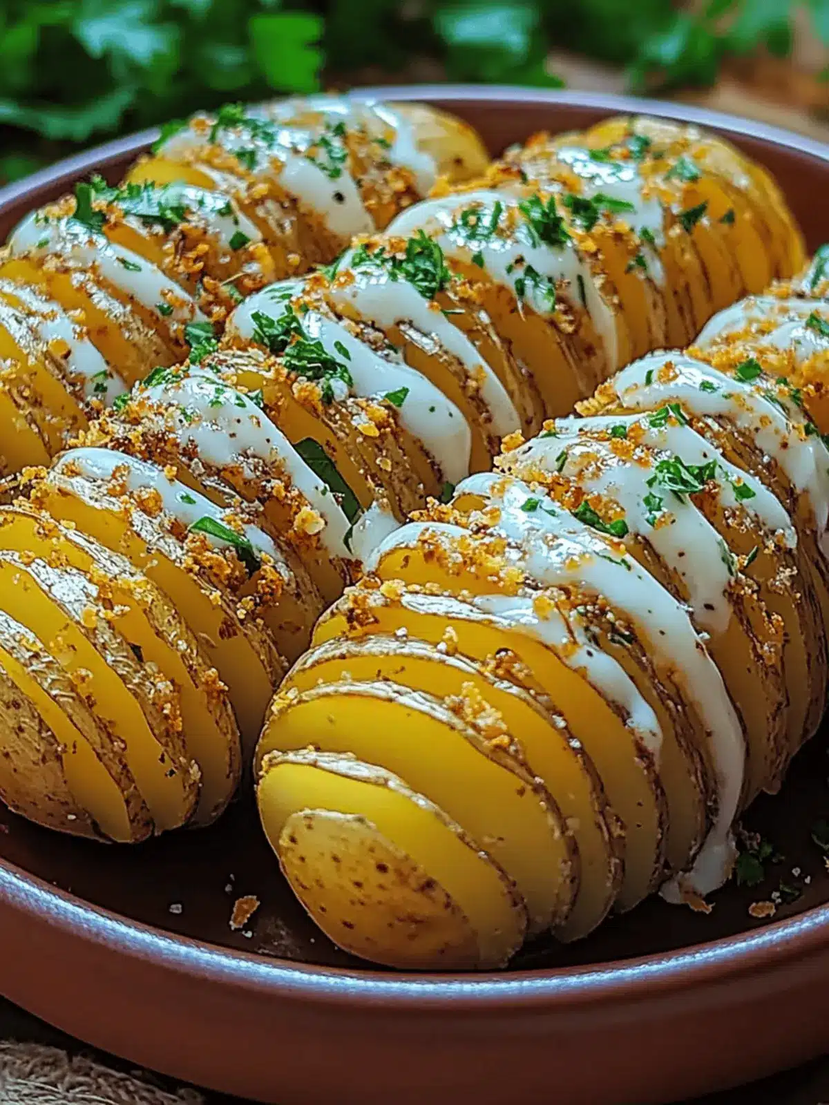 Garlic Butter Hasselback Potatoes