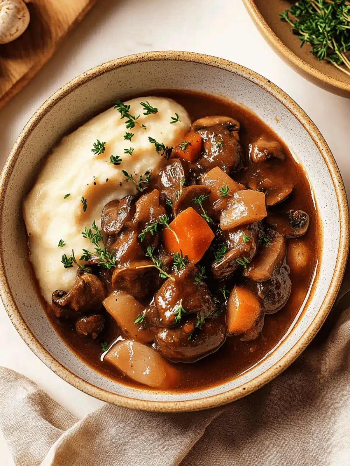 Mushroom Bourguignon